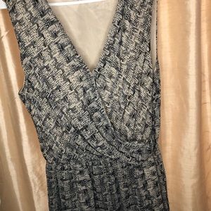 V-neck printed dress